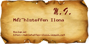 Mühlsteffen Ilona névjegykártya